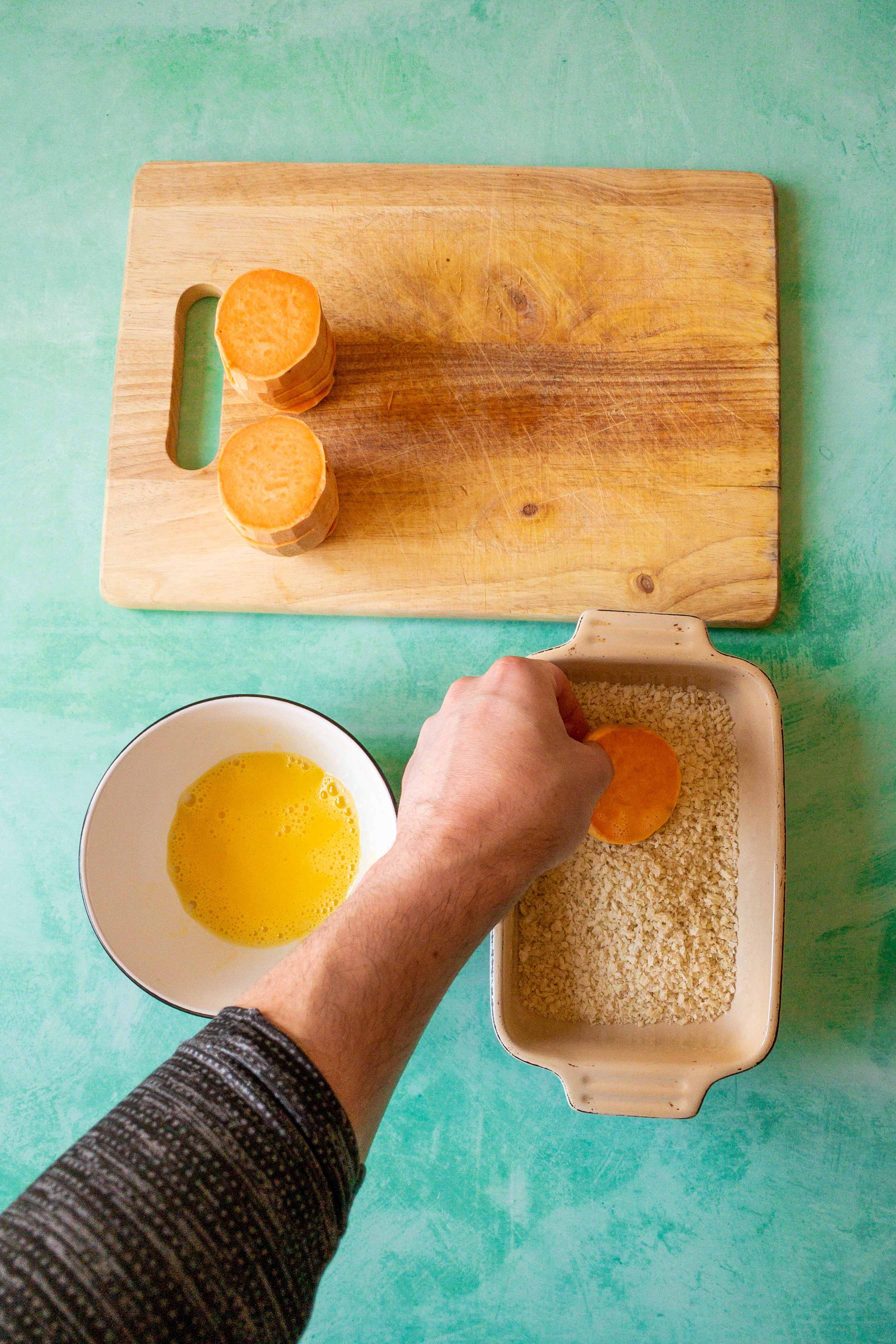 Breaded Sweet Potato Wraps
