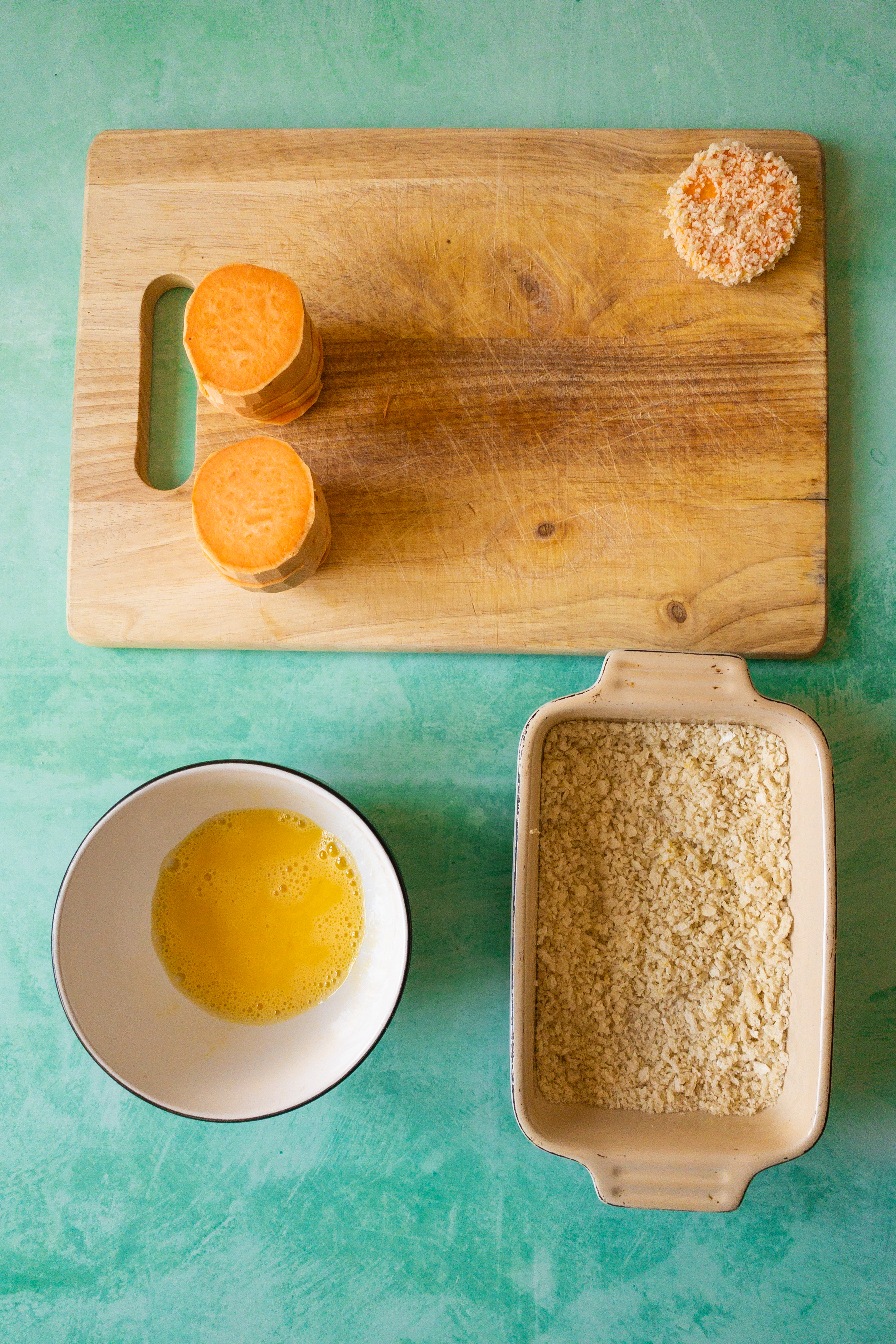 Breaded Sweet Potato Wraps