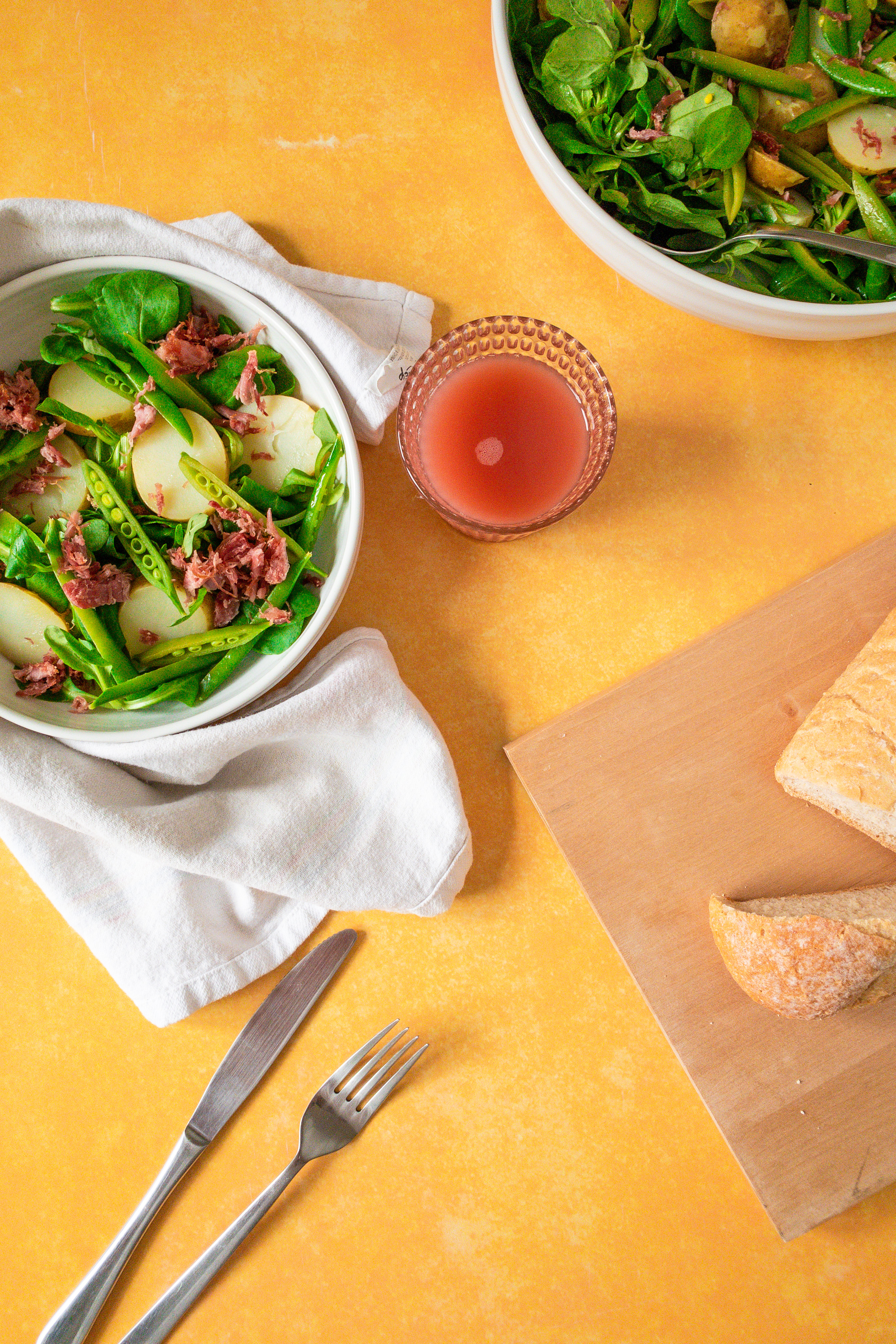 Pea Potato and Ham Salad