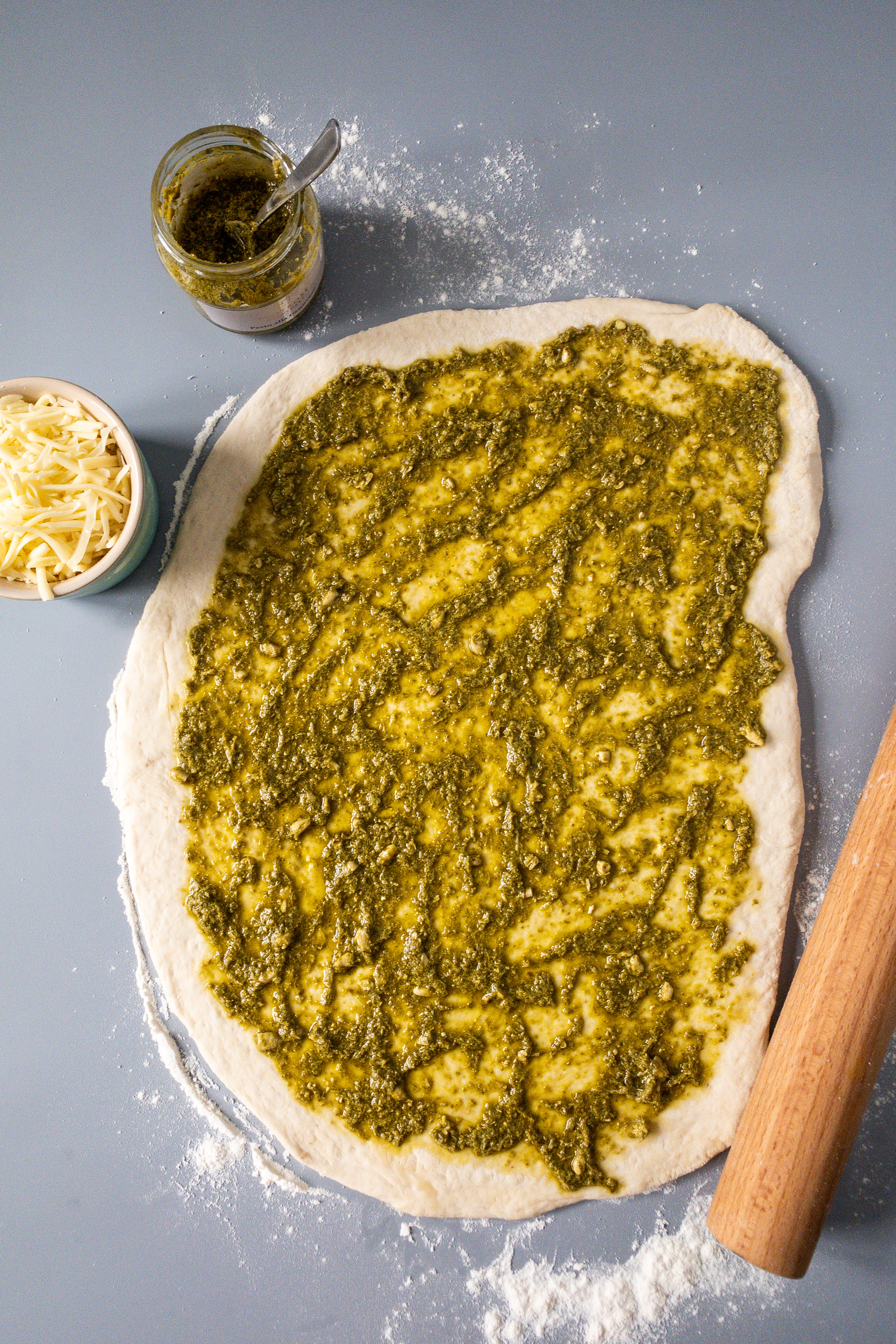 Pesto Swirl Tear and Share