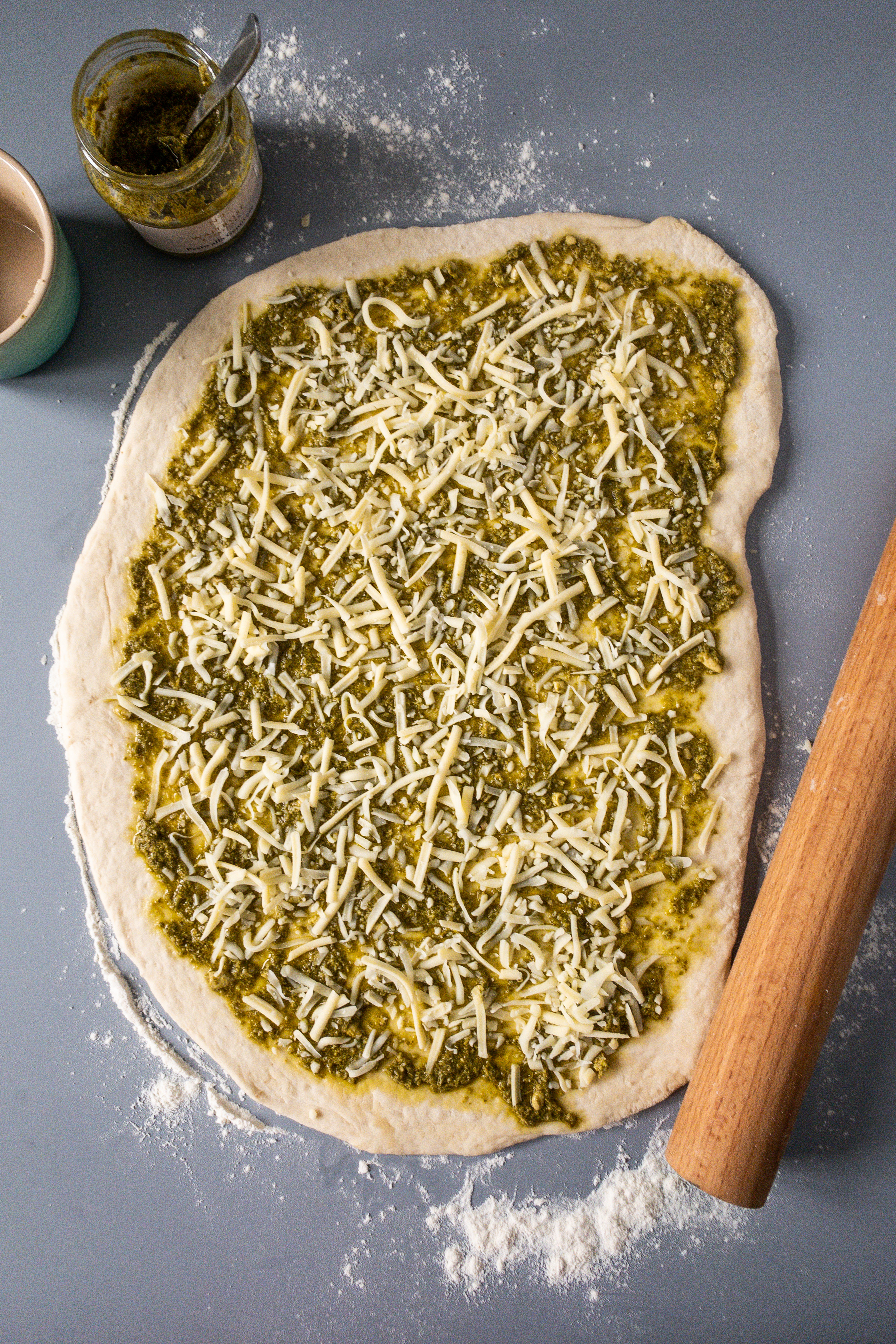 Pesto Swirl Tear and Share