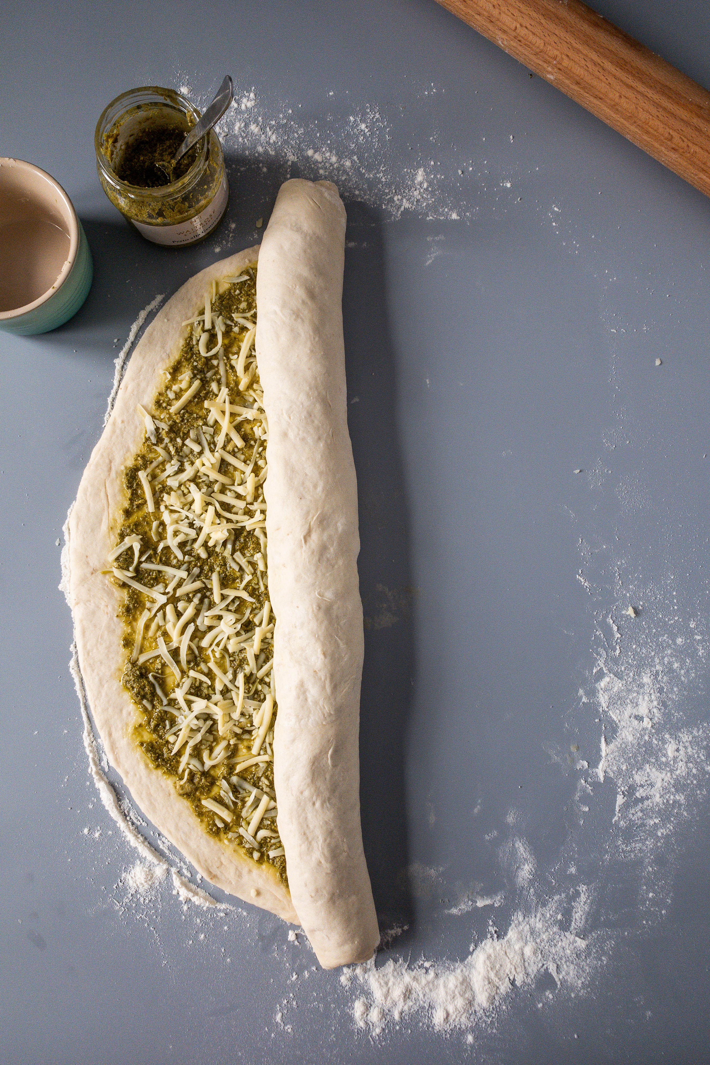 Pesto Swirl Tear and Share