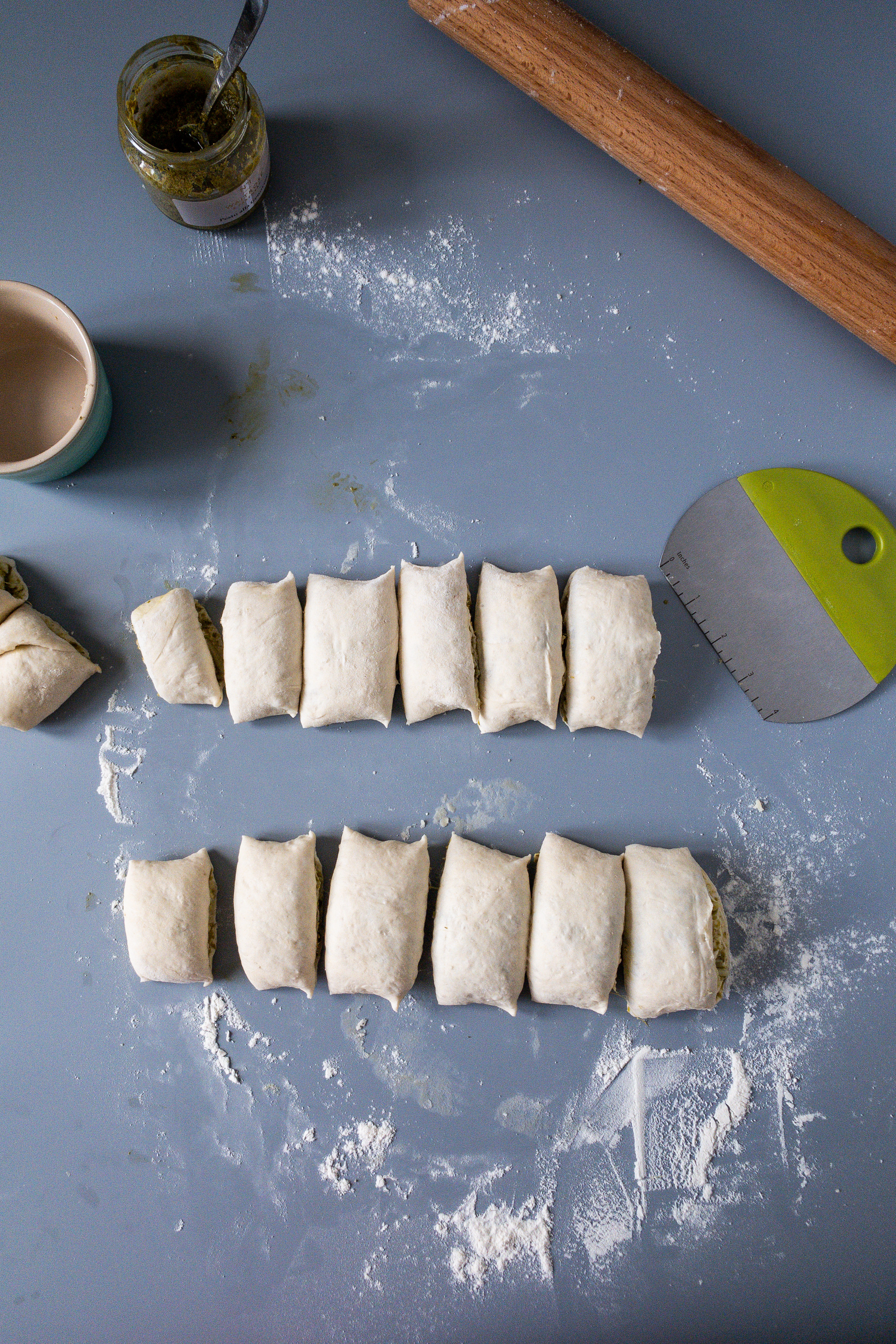 Pesto Swirl Tear and Share