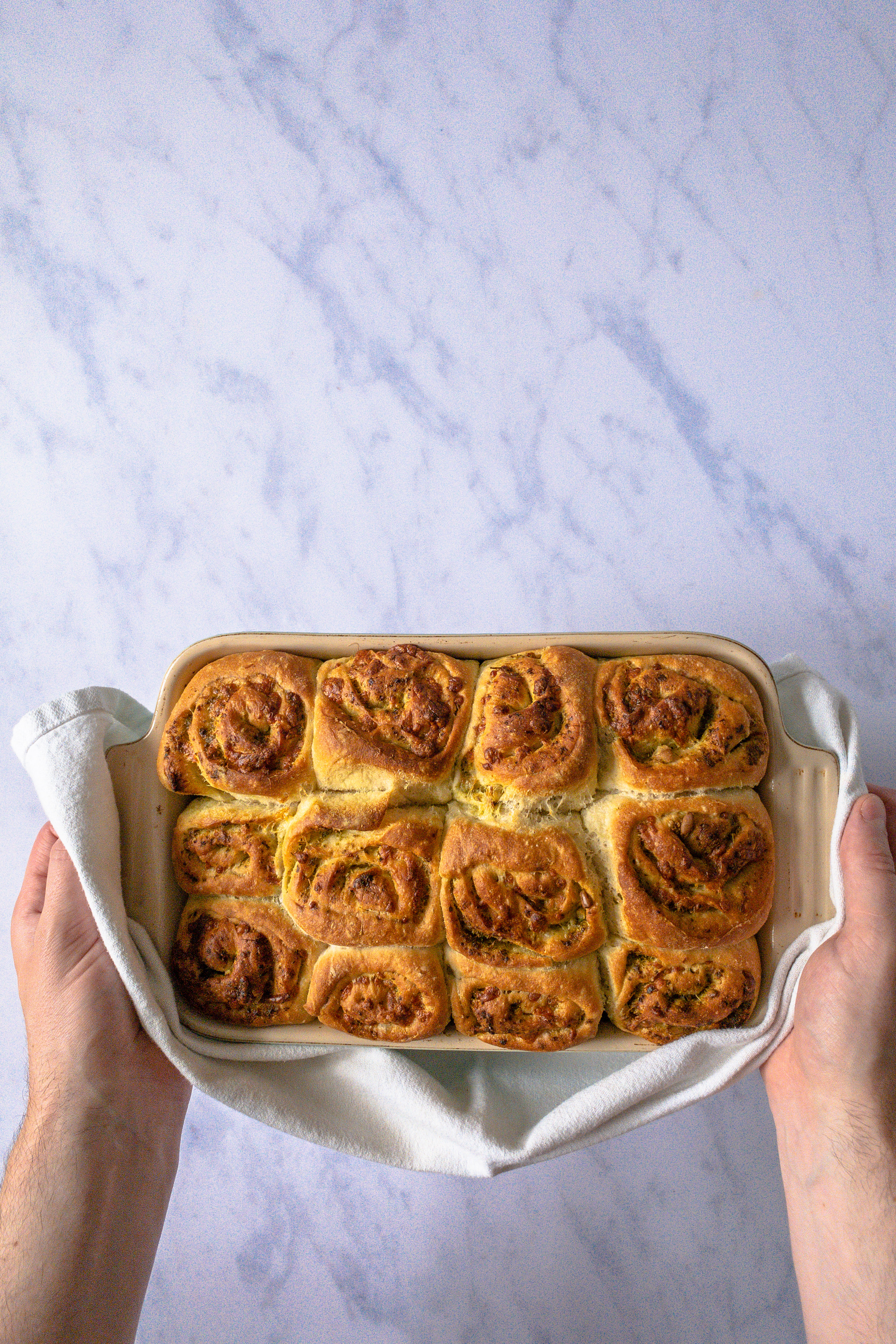 Pesto Swirl Tear and Share