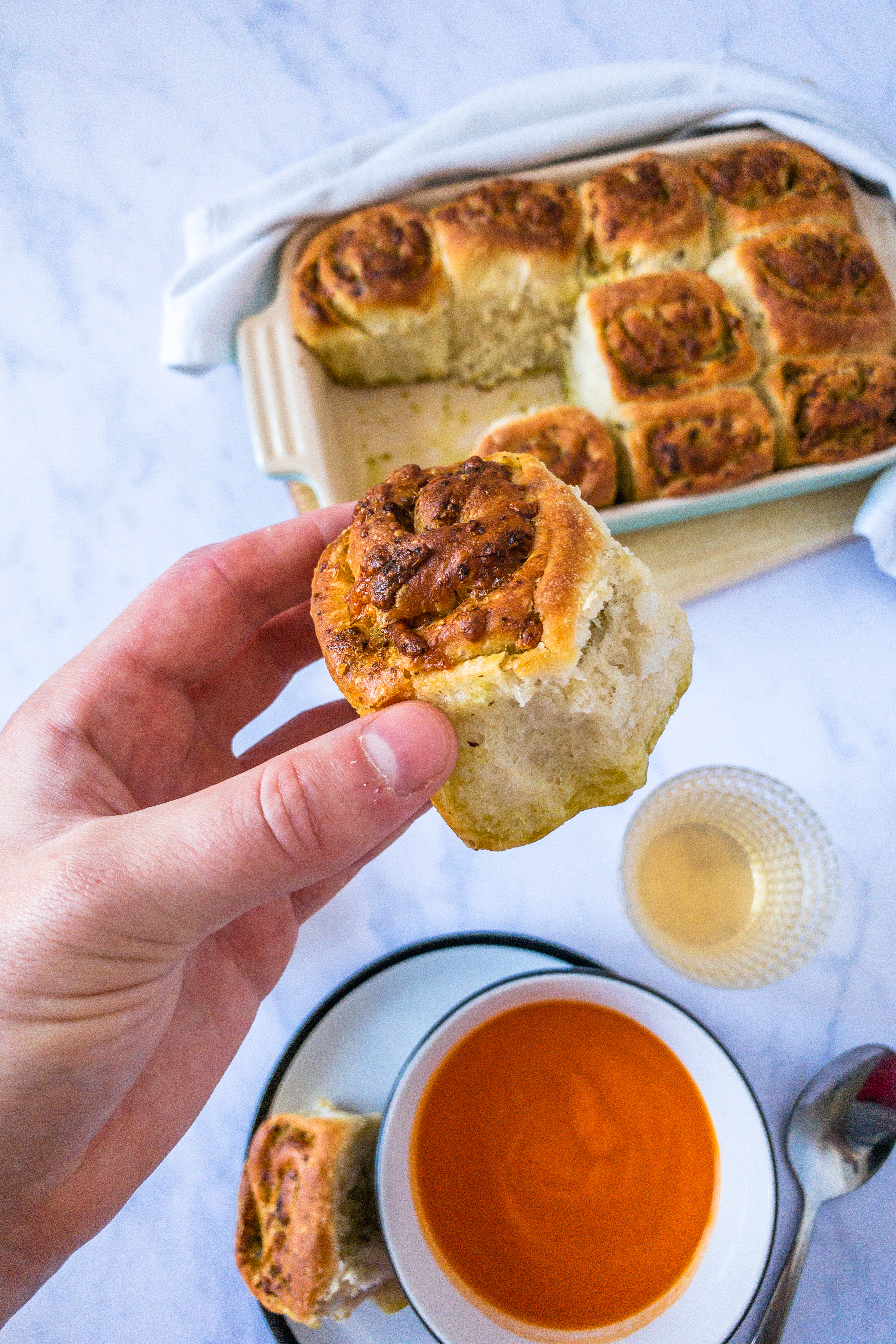Pesto Swirl Tear and Share