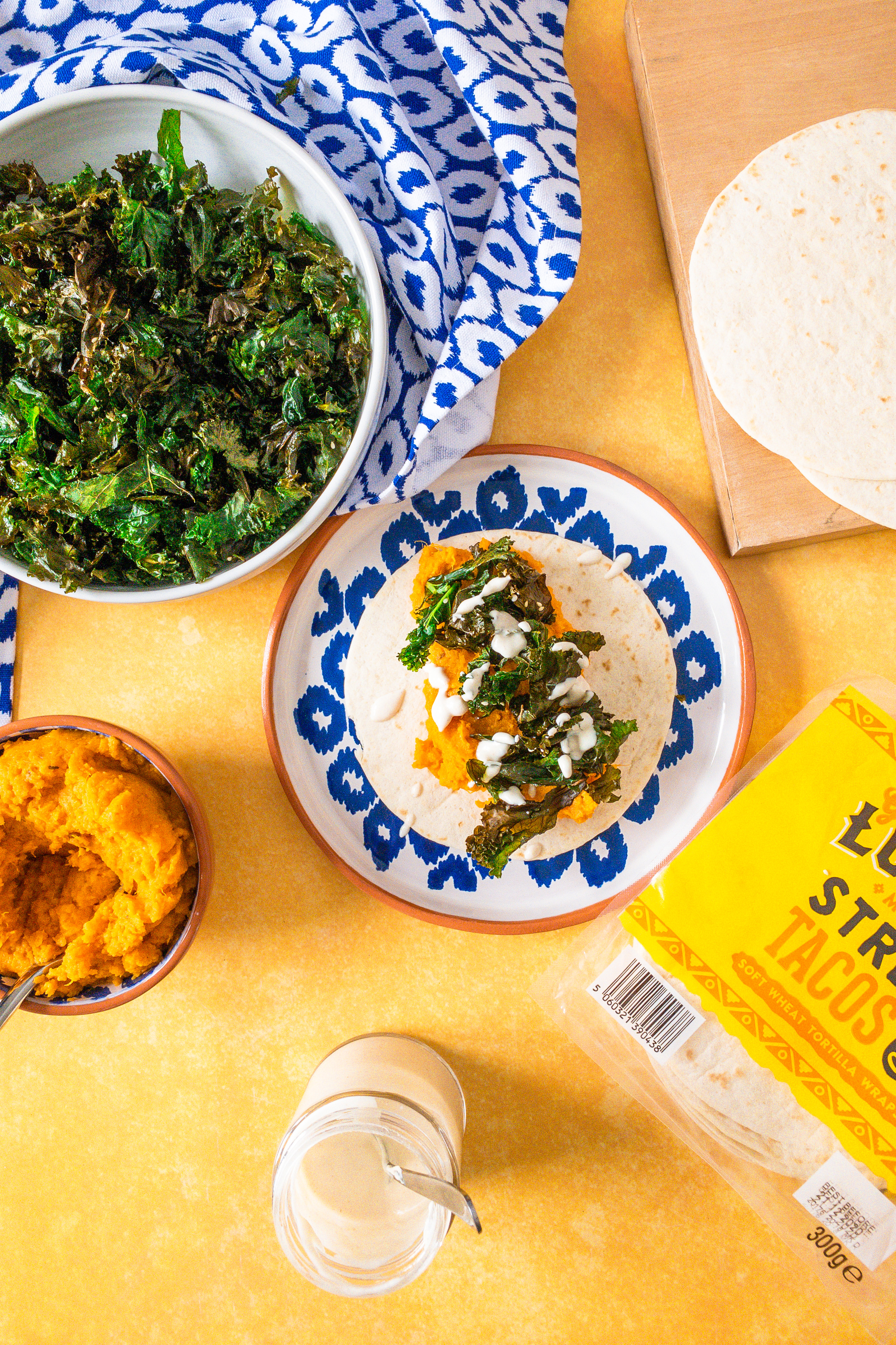 Sweet Potato and Kale Tacos