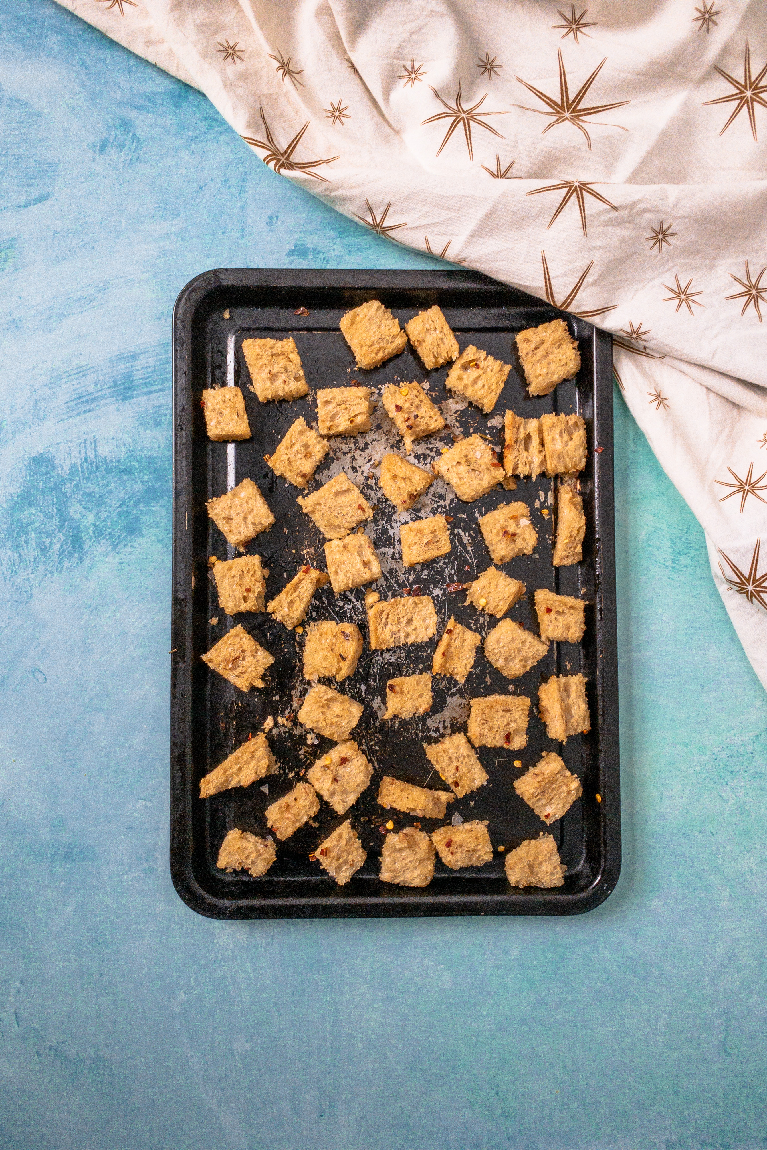 Easy Chilli and Garlic Croutons