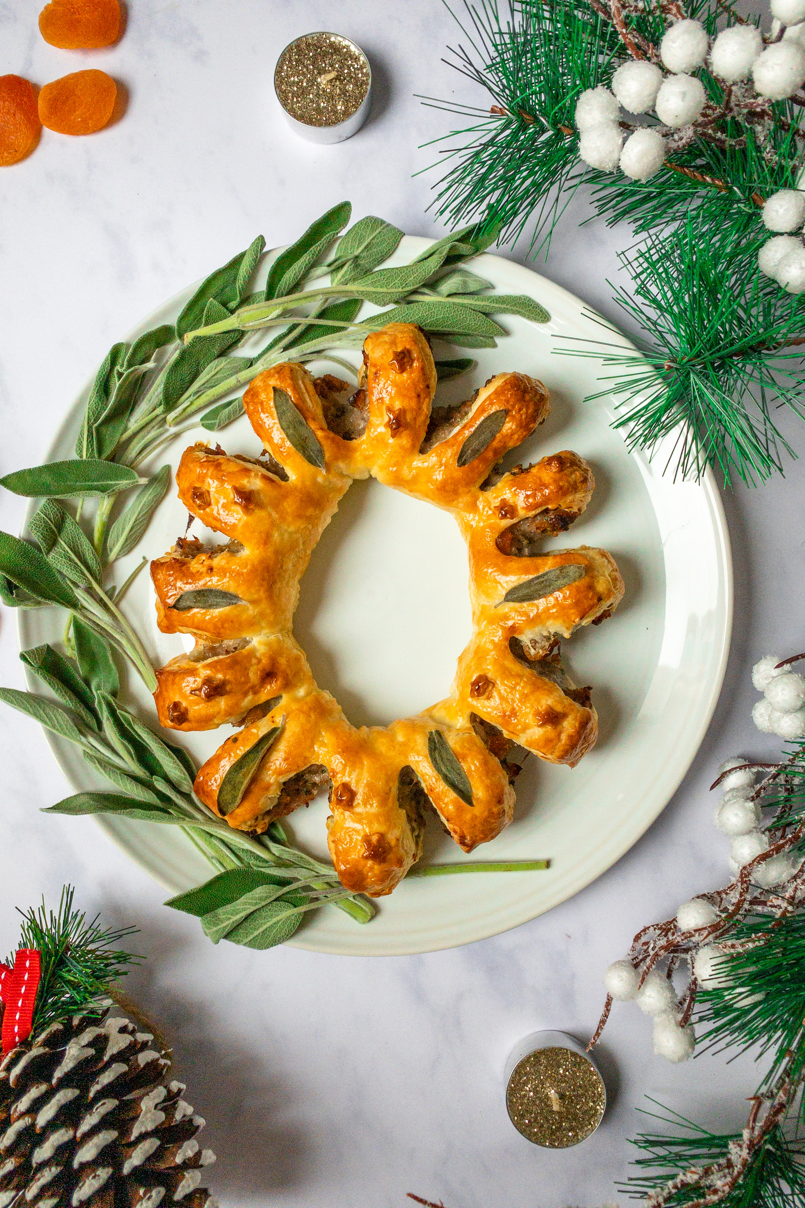 Sausage Roll Wreath