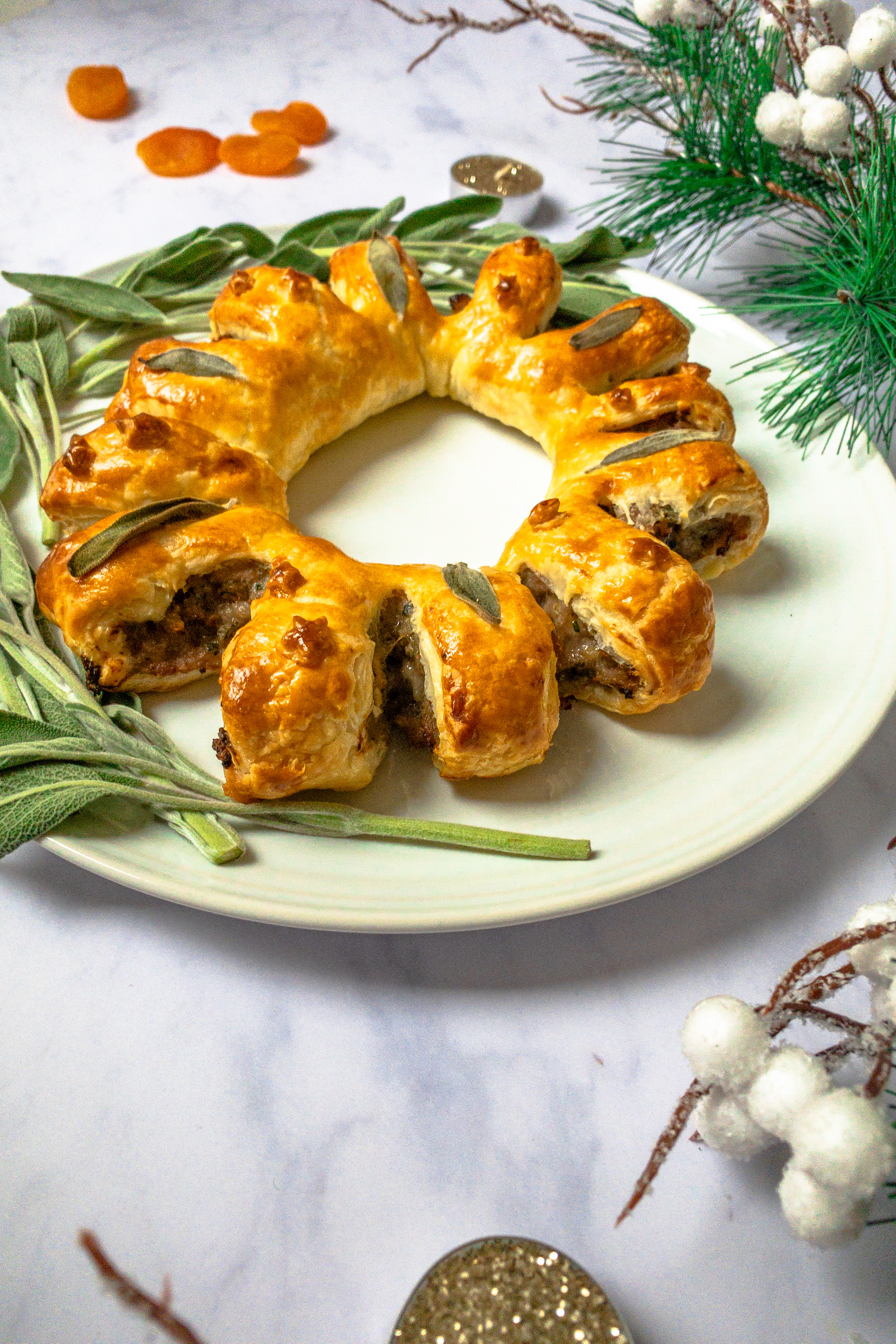 Sausage Roll Wreath