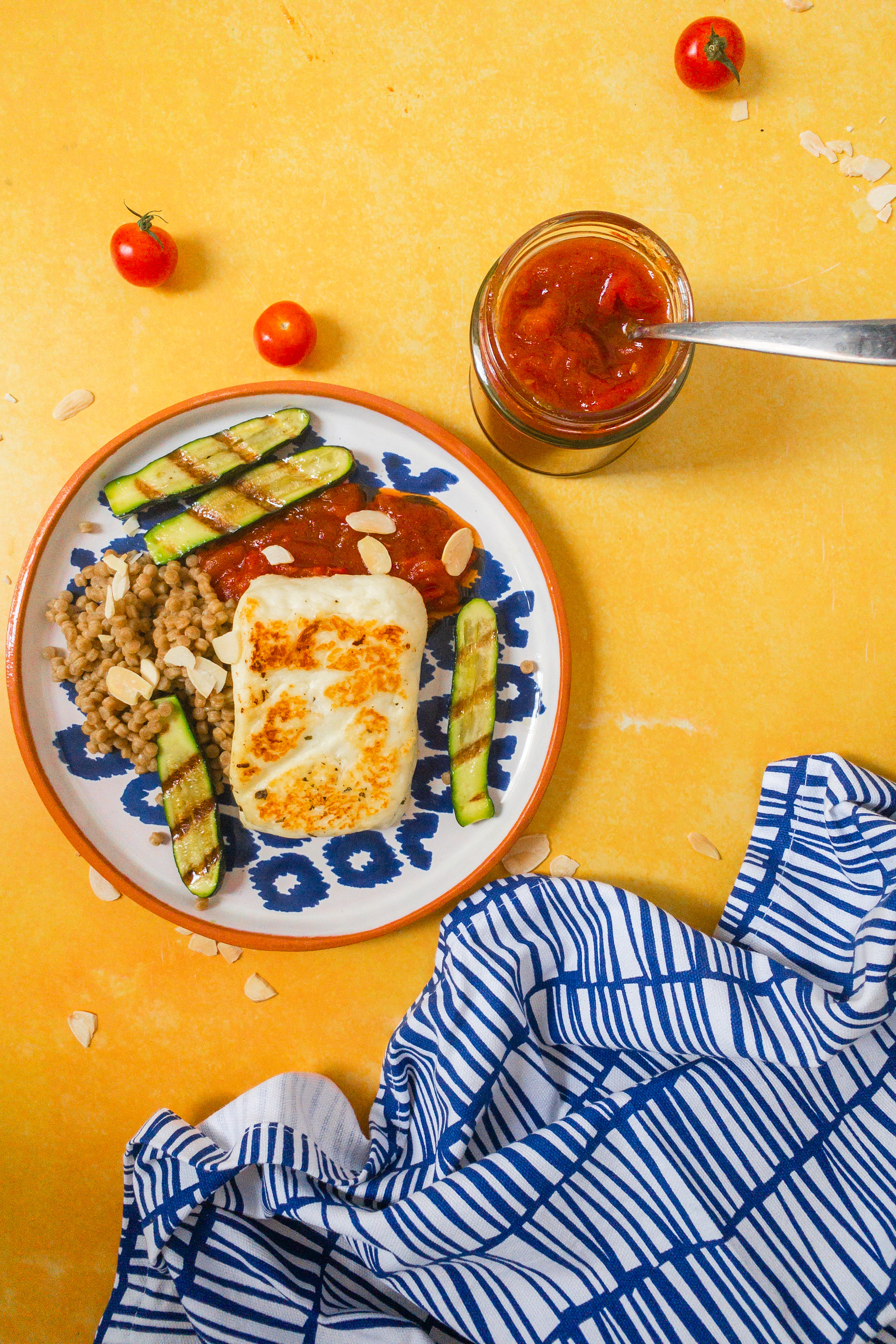 Halloumi Steaks with Tomato Jam