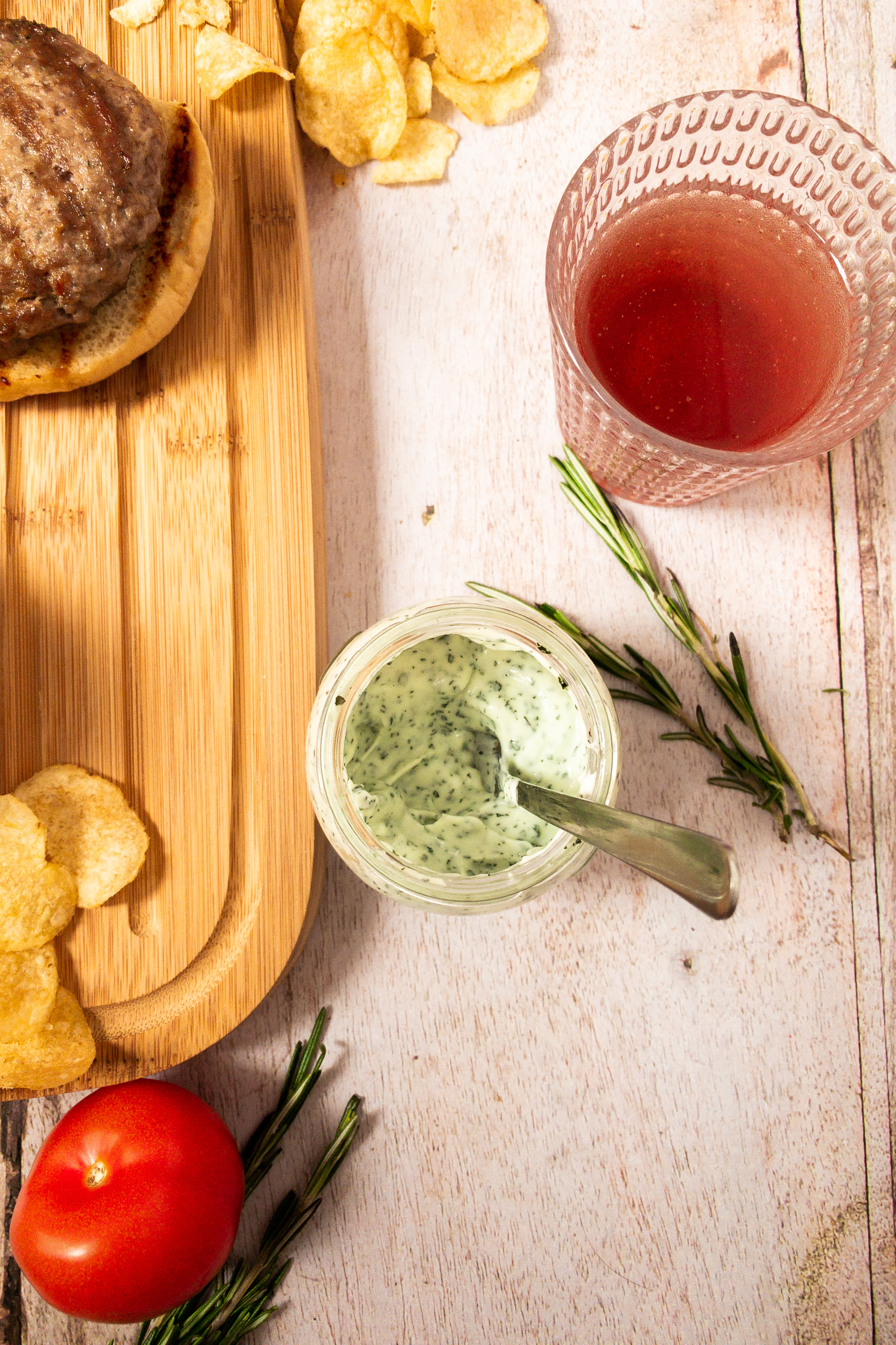 Lamb Burgers with Cheats Mint Mayo