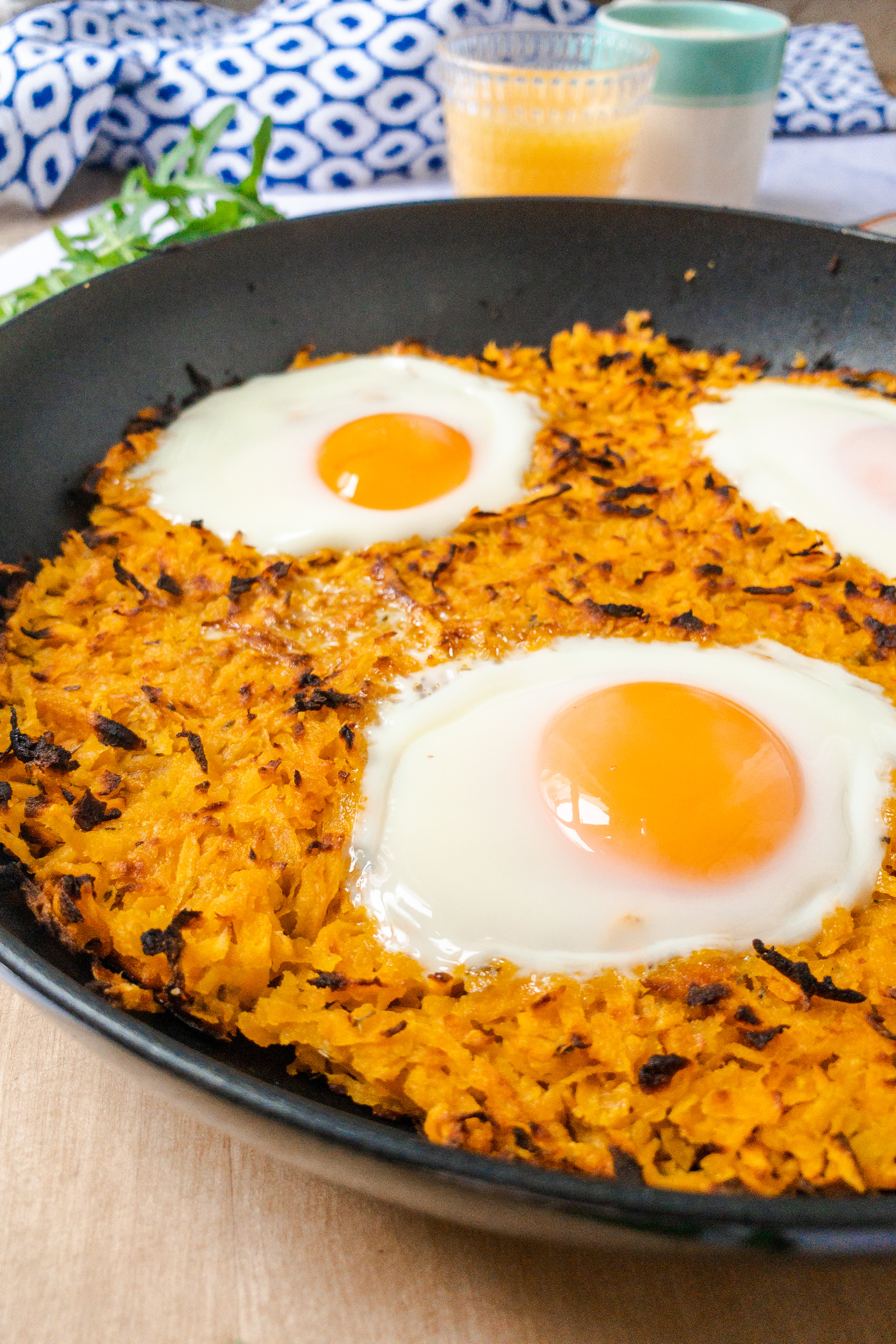 Giant Hash Brown and Eggs
