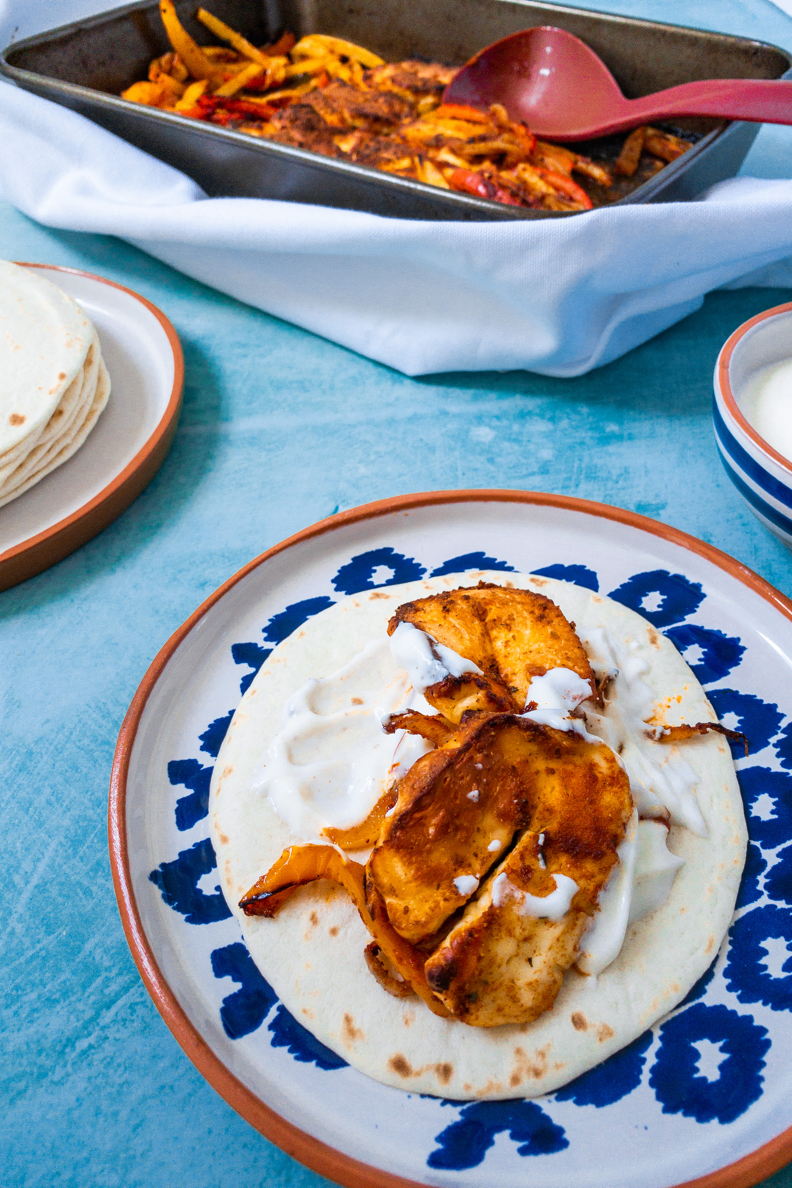 Baked Halloumi Fajitas