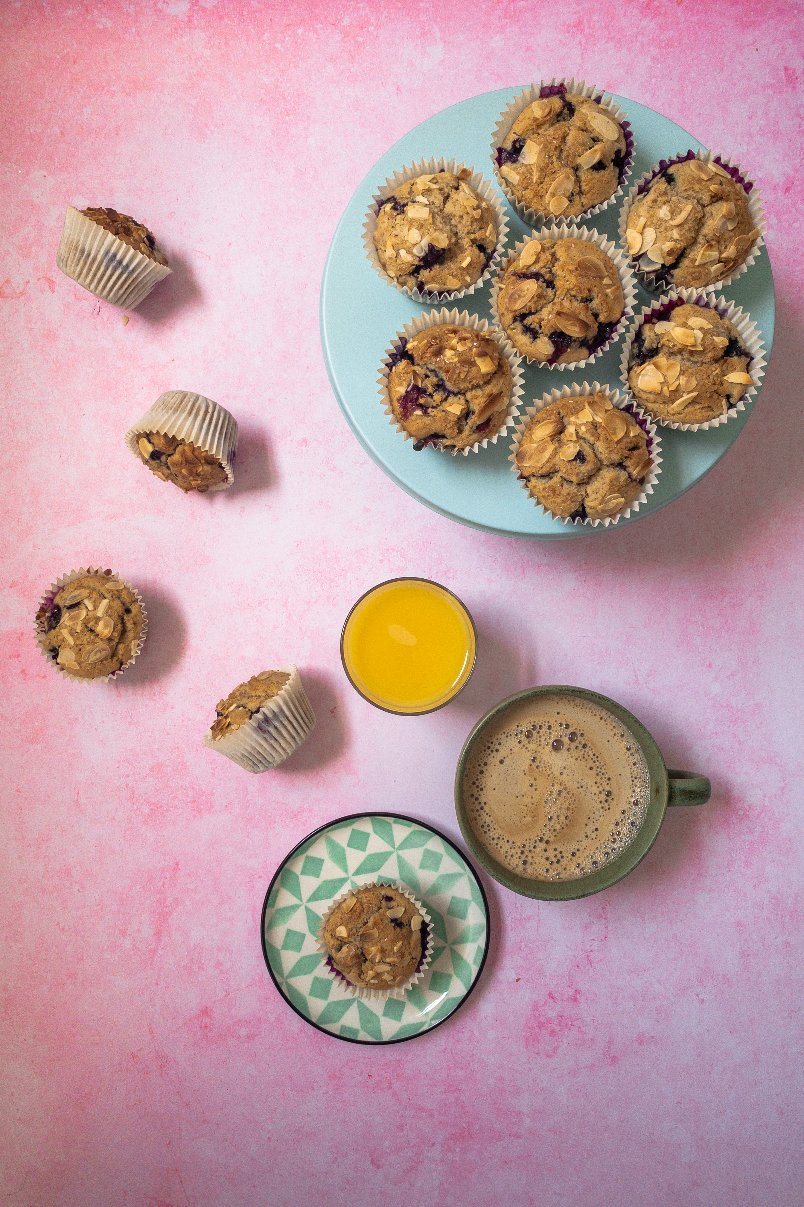 Blueberry Almond Butter Muffins