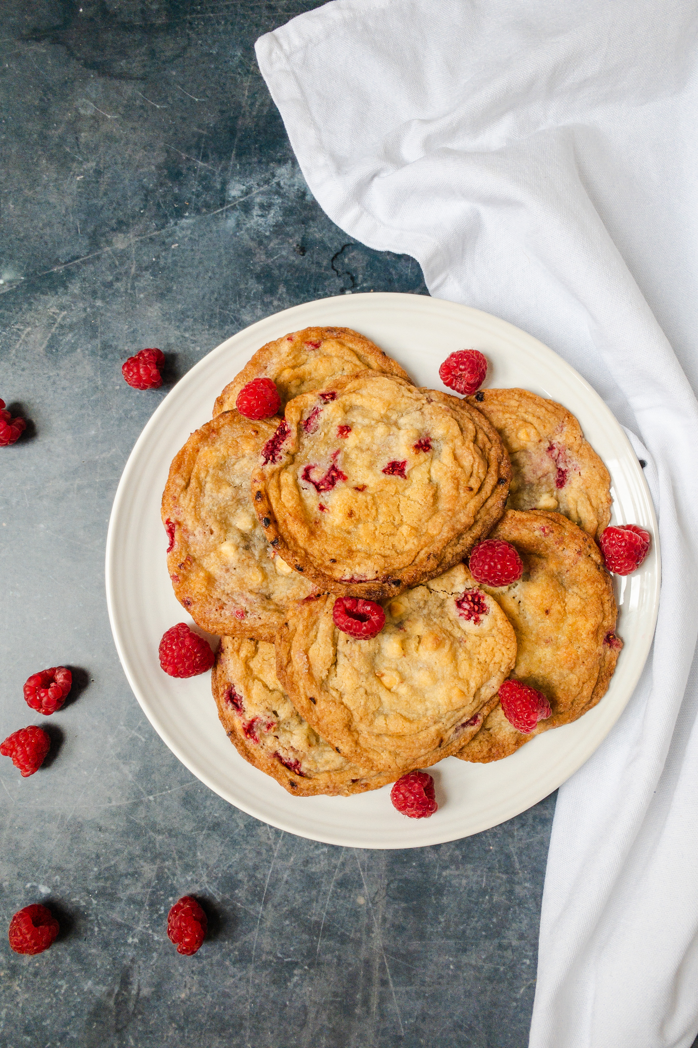 White Chocolate and Raspberry Cookies