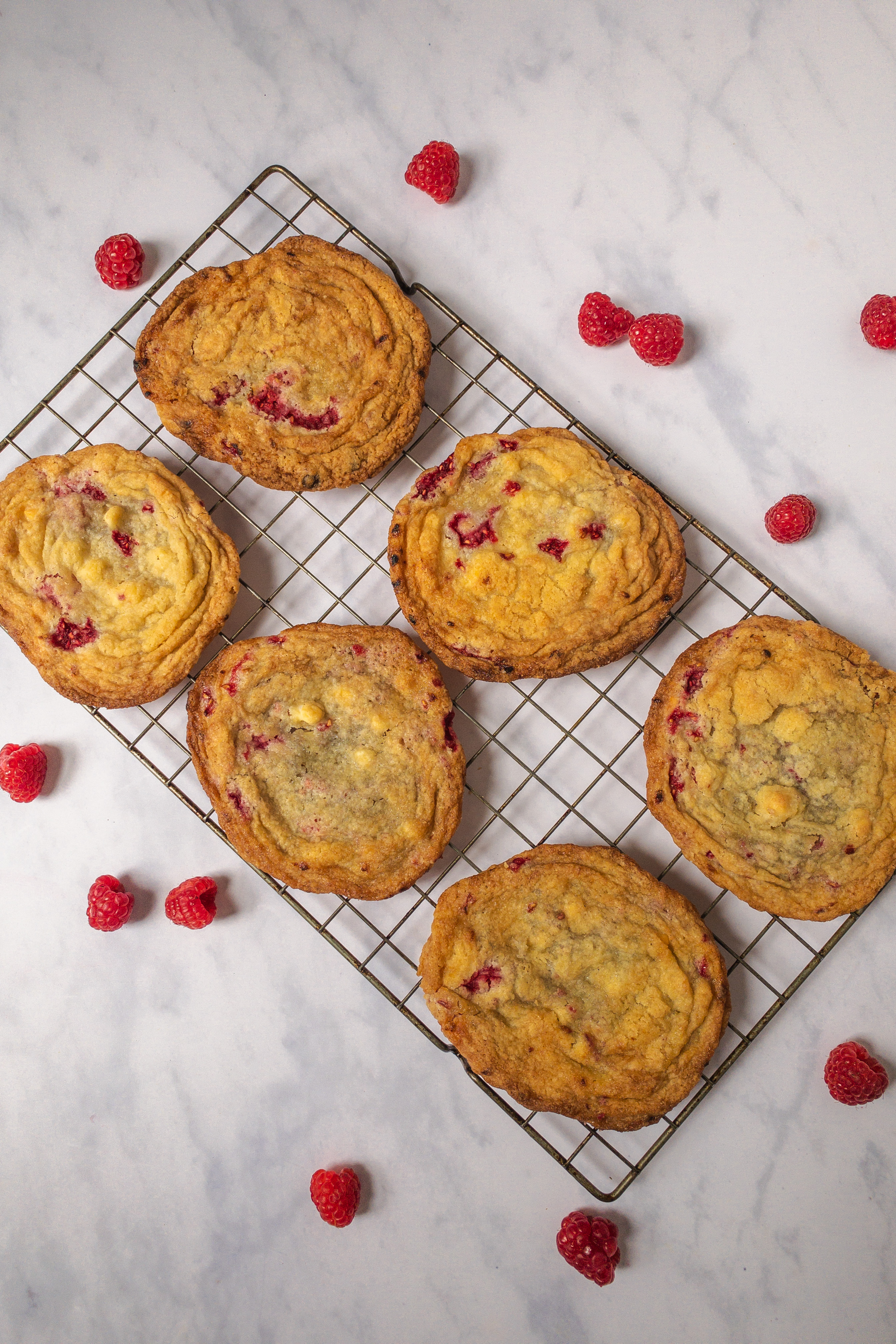 White Chocolate and Raspberry Cookies