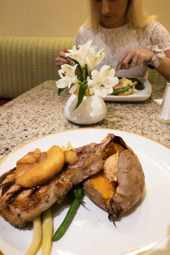 Pork Chop with apple compote - Disney World Table Service