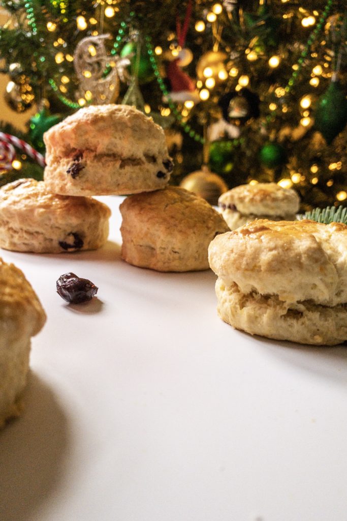 With the festive season fast approaching I bring you my first festive recipe. This is a twist on the classic scone. Instead of using sultanas I have used dried cranberries. I have also added orange zest to really let these scones sing you Christmas carols.