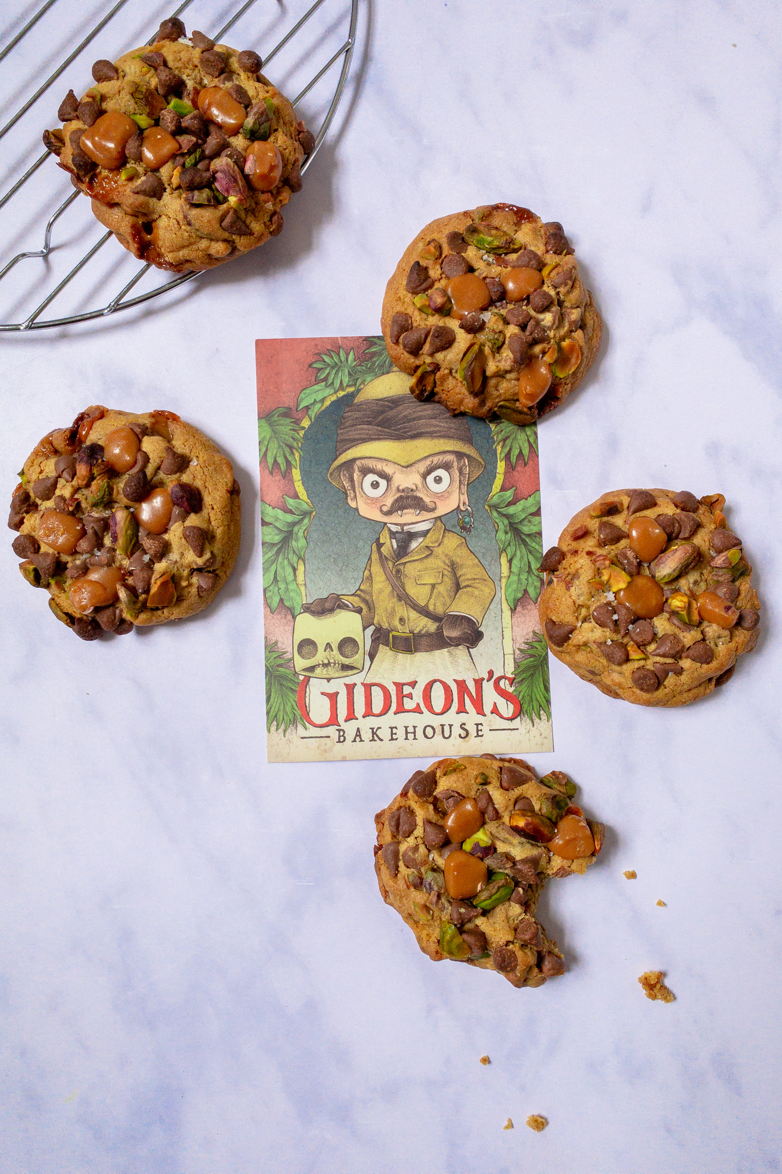 Pistachio Toffee Chocolate Chip Cookies