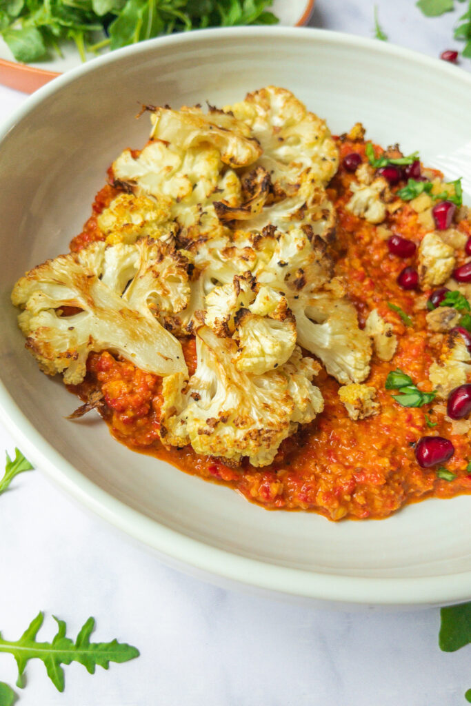 Roasted Cauliflower with Muhammara