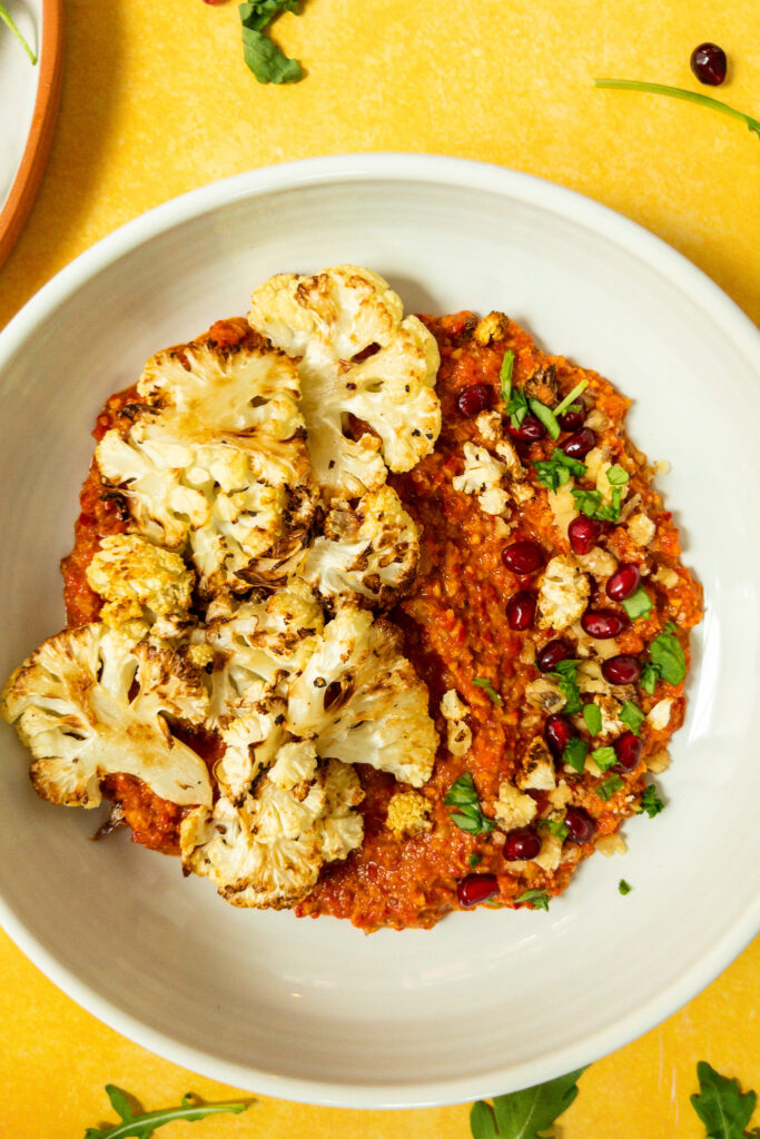 Roasted Cauliflower with Muhammara